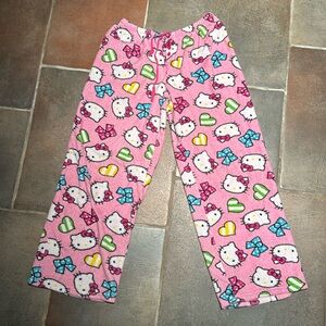 Hello Kitty by Sanrio fleece pjs pajamas sz Sm / med elastic waistband